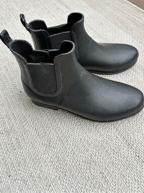Gap Black Chelsea-Style Rain Ankle Boots